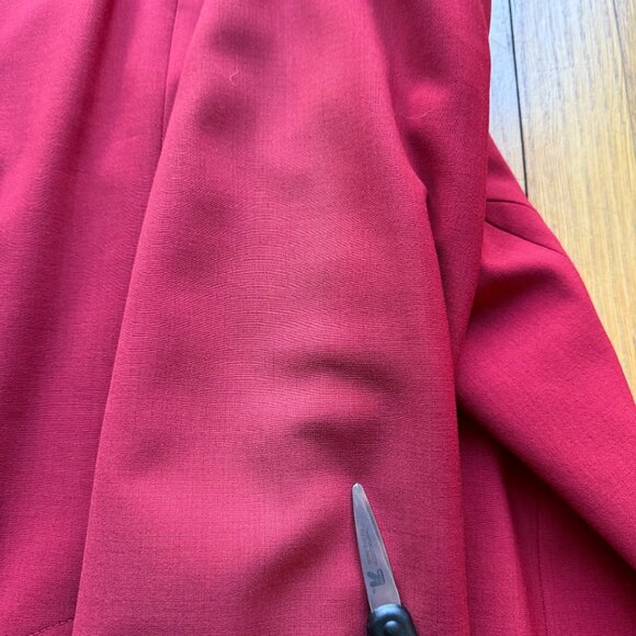 Emanuel Ungaro Size M Red Wool Mohair Blend Single Breasted Blazer Jacket - Picture 14 of 16